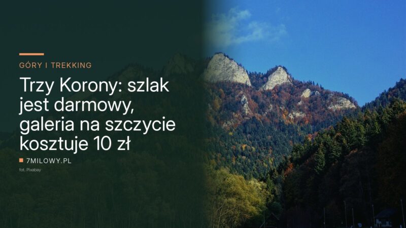 Masyw Trzech Koron nad przełomem Dunajca w jesiennych barwach
